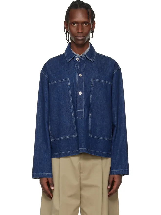 Studio Nicholson Studio Nicholson Aaron Levineエディション York Popover デニムシャツの商品画像
