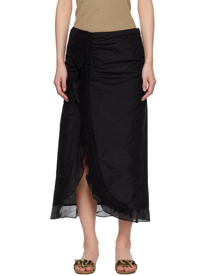 Isabel Marant Isabel Marant Velina クロシェ コットン シルク ミディアムスカートの商品画像