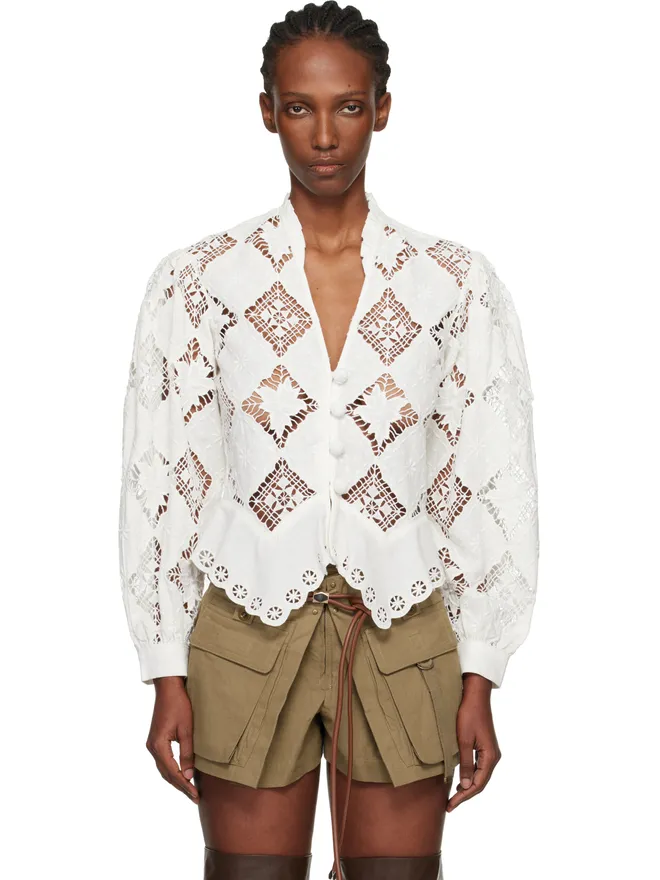 Isabel Marant Isabel Marant Nina Cotton Linen ボタンアップ ブラウスの商品画像