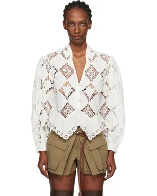 Isabel Marant Nina Cotton Linen ボタンアップ ブラウス - サムネイル1