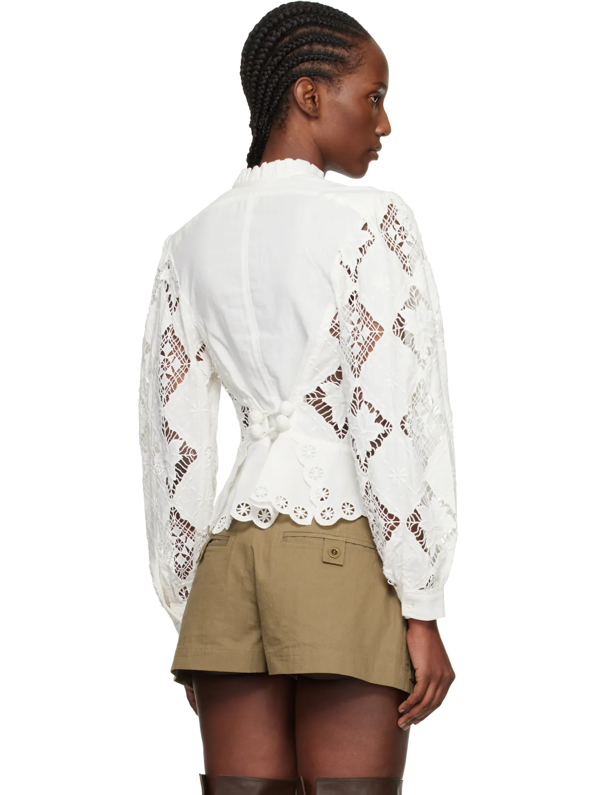 Isabel Marant Nina Cotton Linen ボタンアップ ブラウス - 画像3