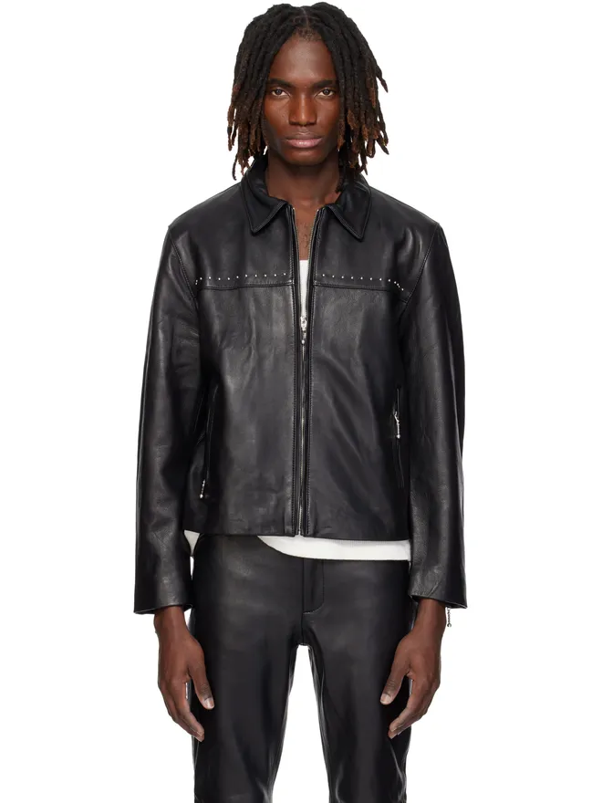 ERNEST W. BAKER ERNEST W. BAKER スタッズ レザージャケットの商品画像