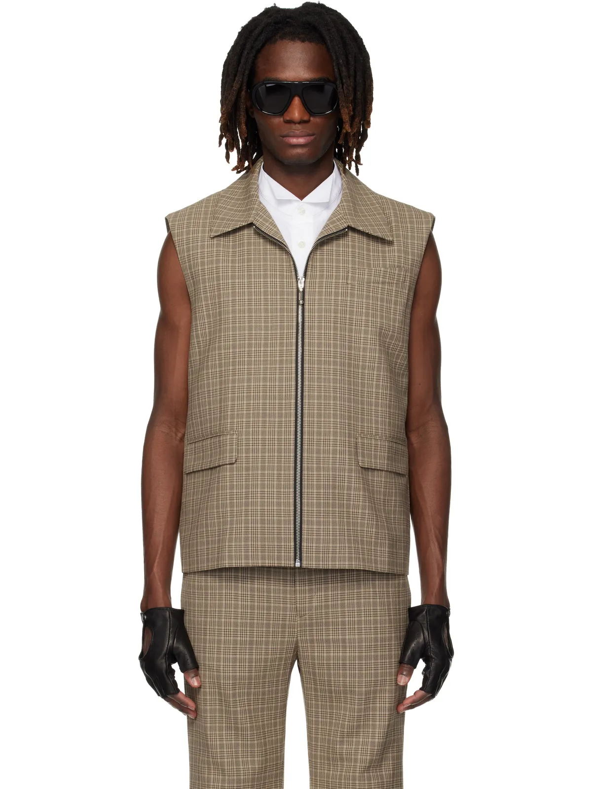 ERNEST W. BAKER Sleeveless Tailored Jacket ベスト - 画像1
