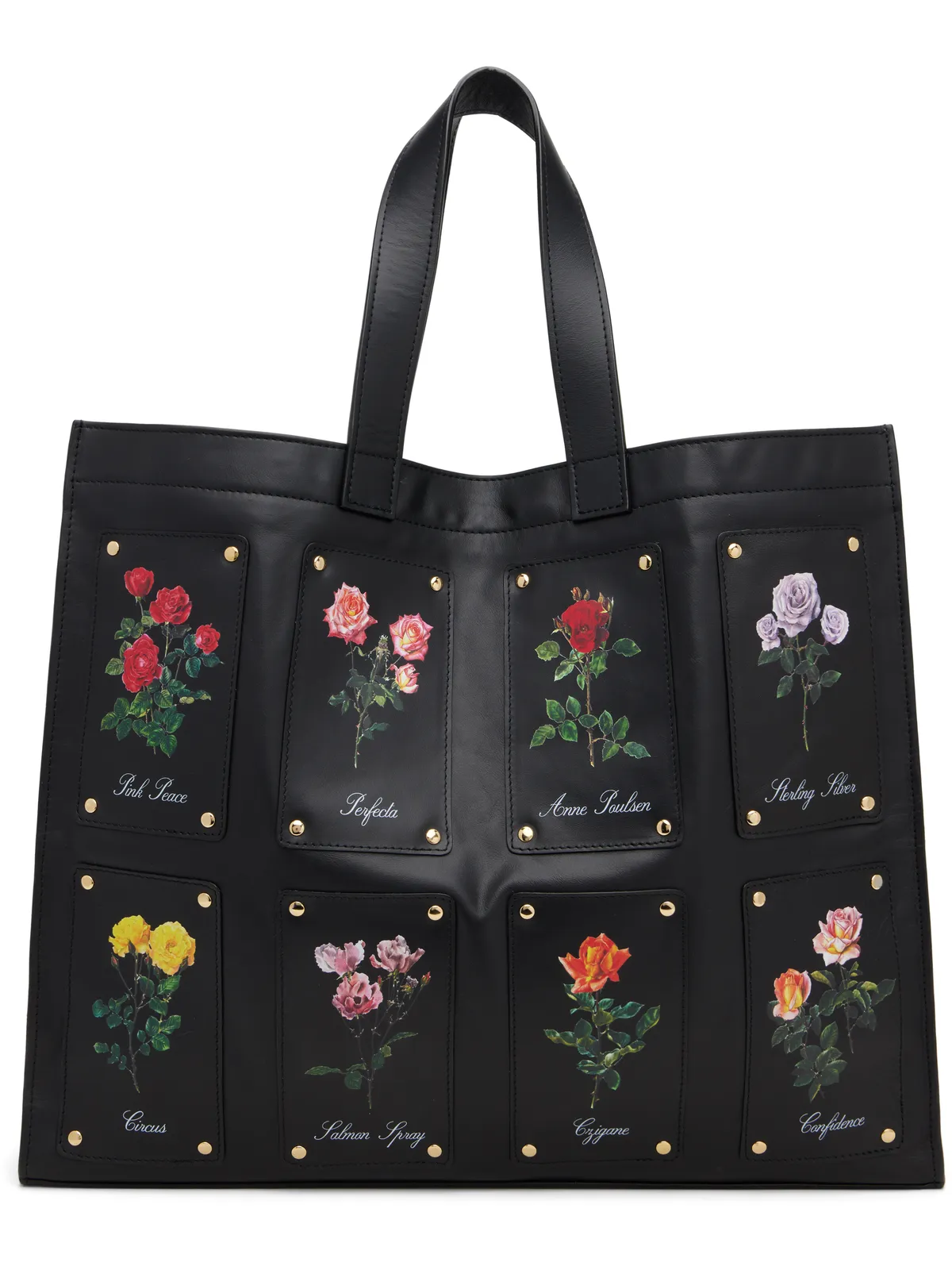 ERNEST W. BAKER Patched Rose Shopper トートバッグ - 画像1
