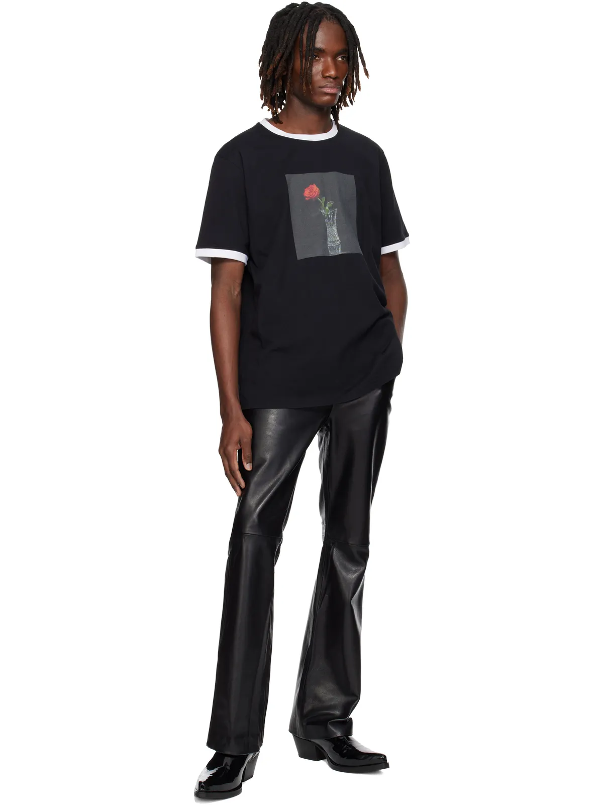ERNEST W. BAKER Rose Print Tシャツ - 画像4