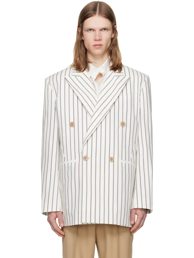 LGN Louis Gabriel Nouchi LGN Louis Gabriel Nouchi Straight Double-Breasted Striped テーラードジャケットの商品画像
