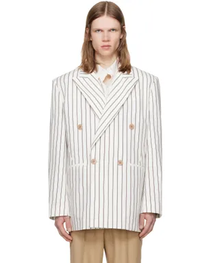 LGN Louis Gabriel Nouchi Straight Double-Breasted Striped テーラードジャケット - サムネイル1