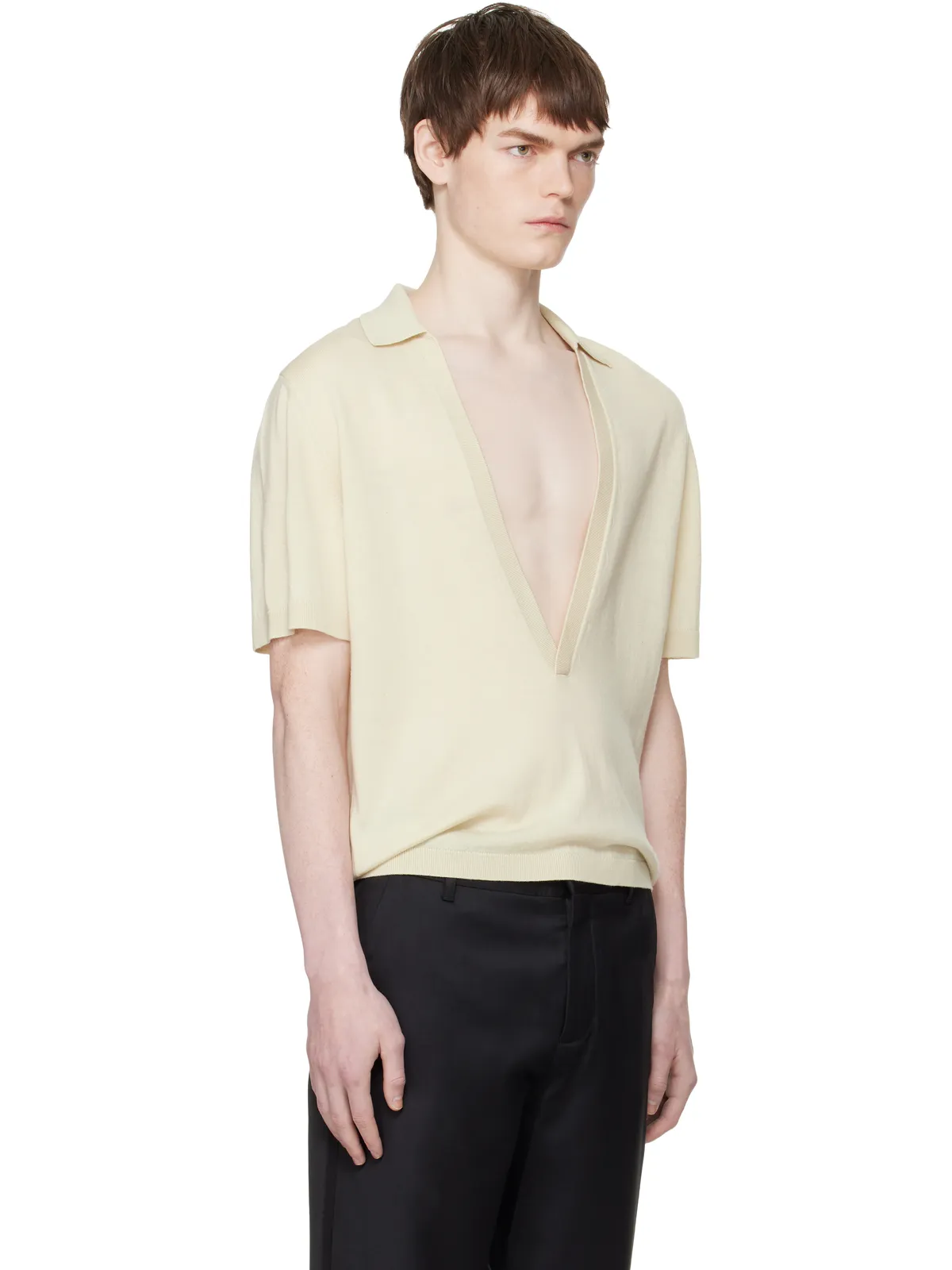 LGN Louis Gabriel Nouchi Short-Sleeved ニットポロシャツ - 画像2
