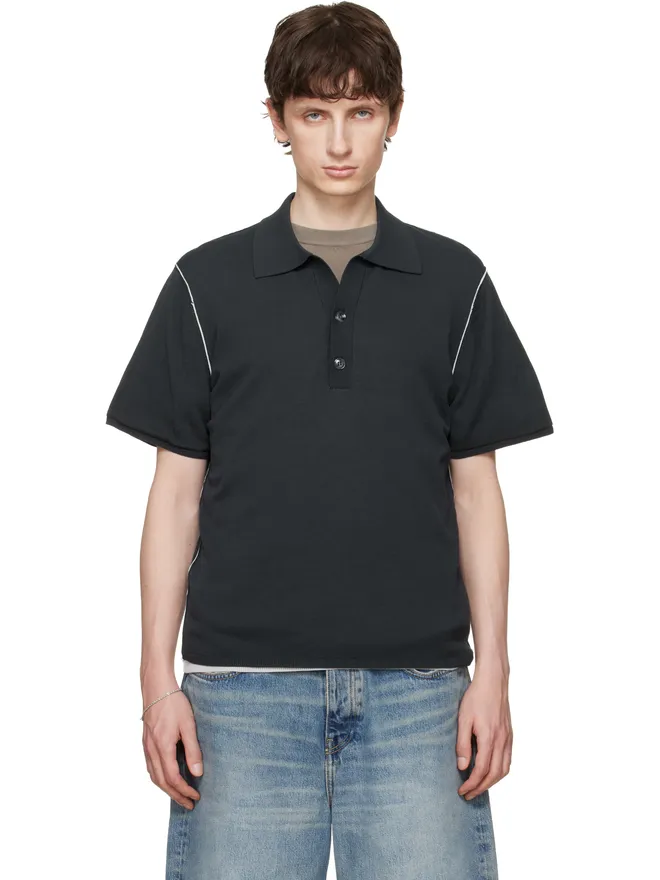 Won Hundred Won Hundred Jonas Two Layer ニットポロシャツの商品画像
