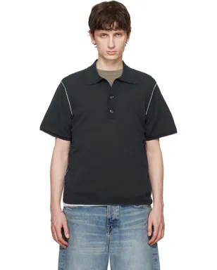 Won Hundred Jonas Two Layer ニットポロシャツ - サムネイル1