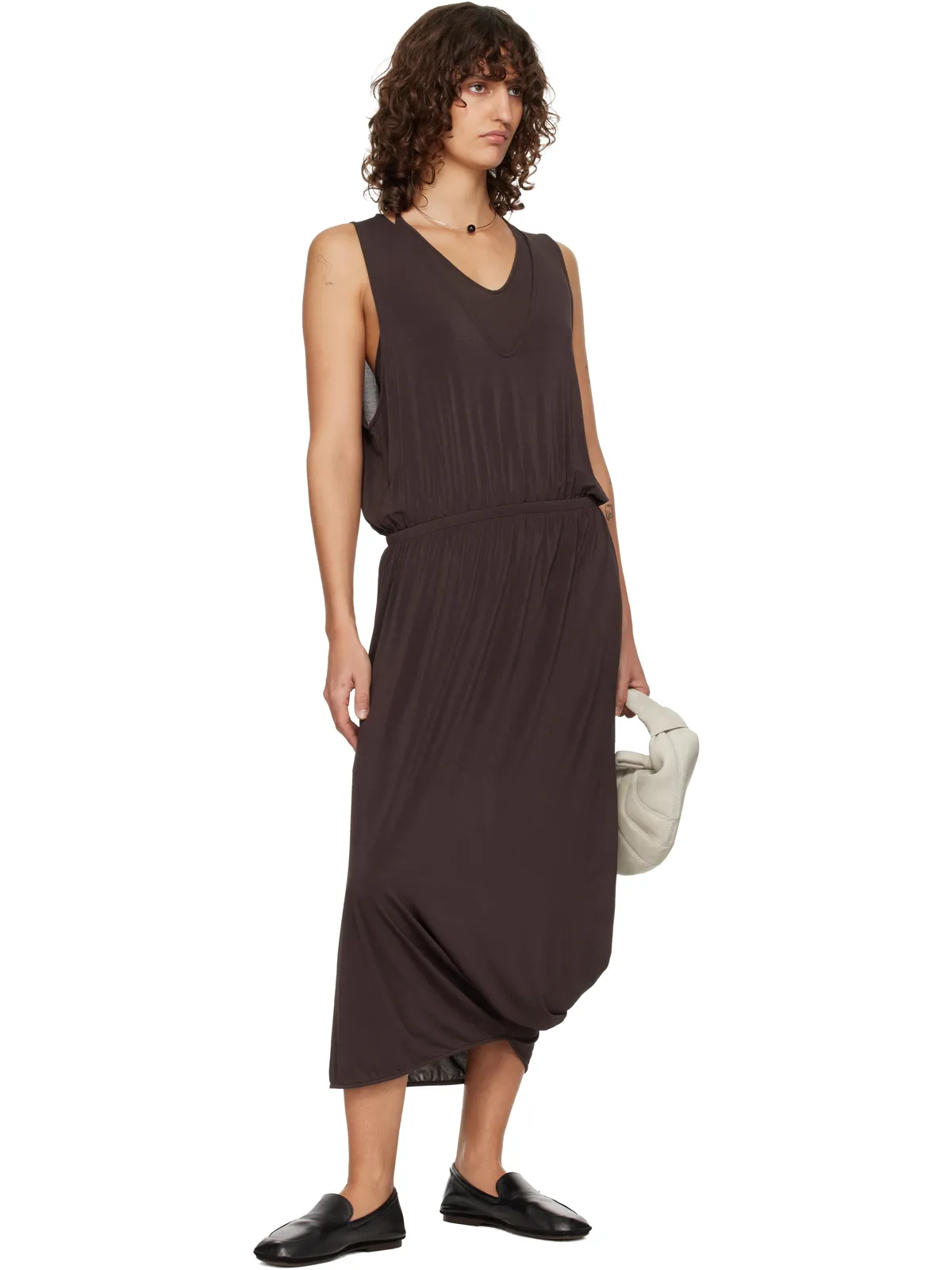Lemaire Double Layer Drape ミディアムワンピース - 画像4
