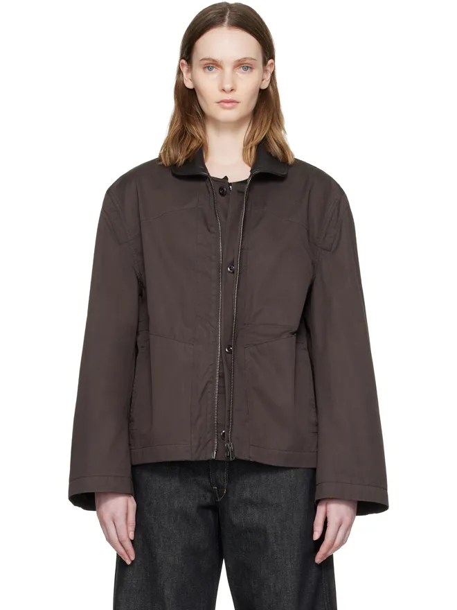 Lemaire Lemaire Leather Collar コットンツイル ブルゾンジャケットの商品画像