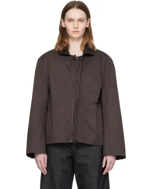 Lemaire Leather Collar コットンツイル ブルゾンジャケット - サムネイル1