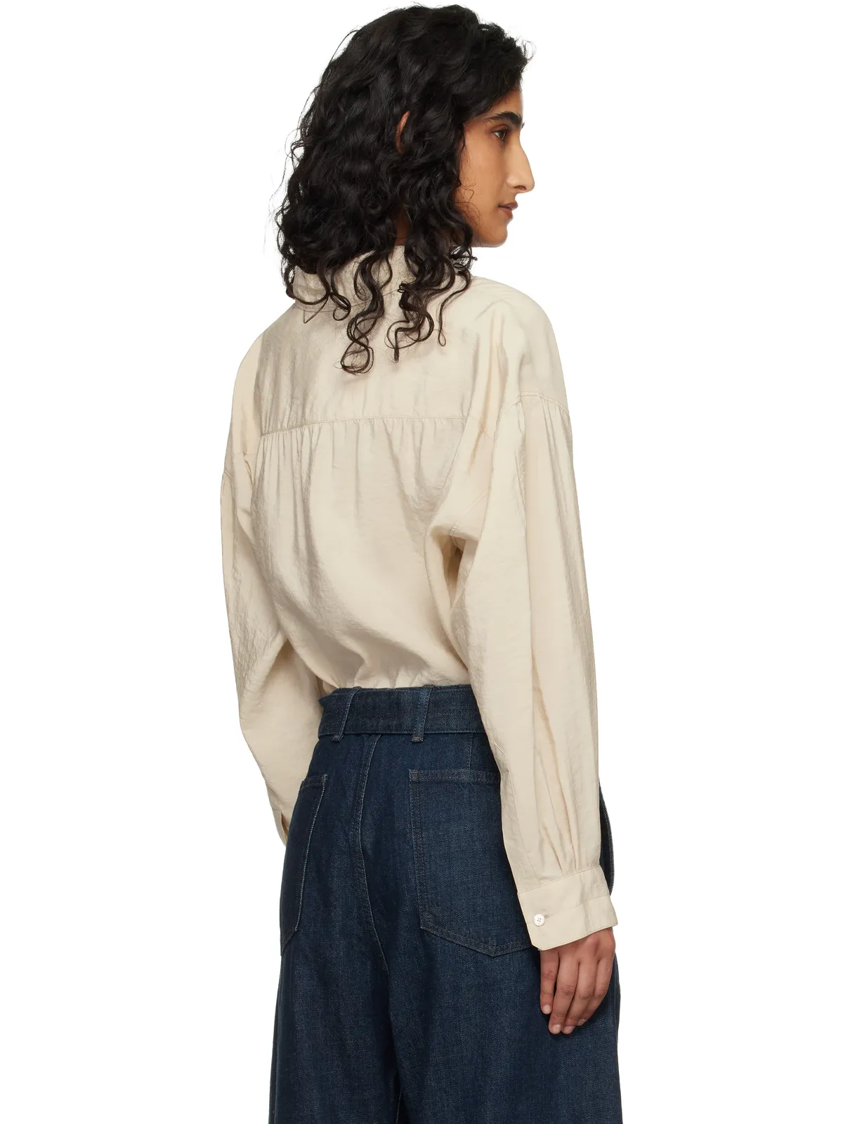 Lemaire Straight Collar ツイスト シャツ - 画像3