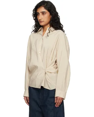 Lemaire Straight Collar ツイスト シャツ - サムネイル4