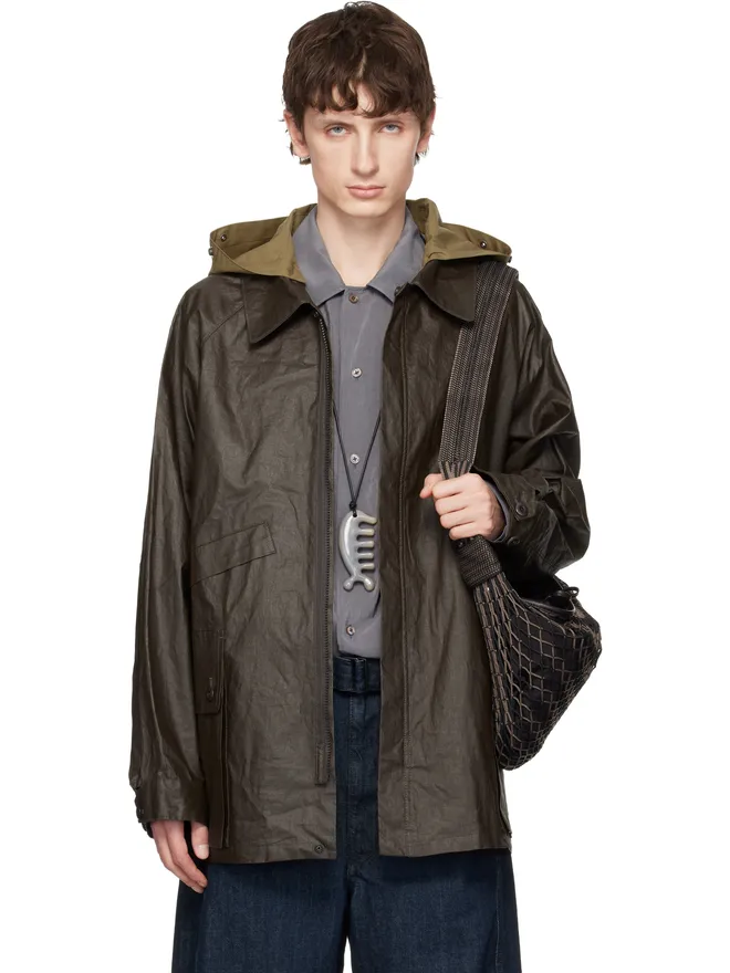 Lemaire Lemaire Detachable Hood コーティング テクニカル リネン レインジャケットの商品画像