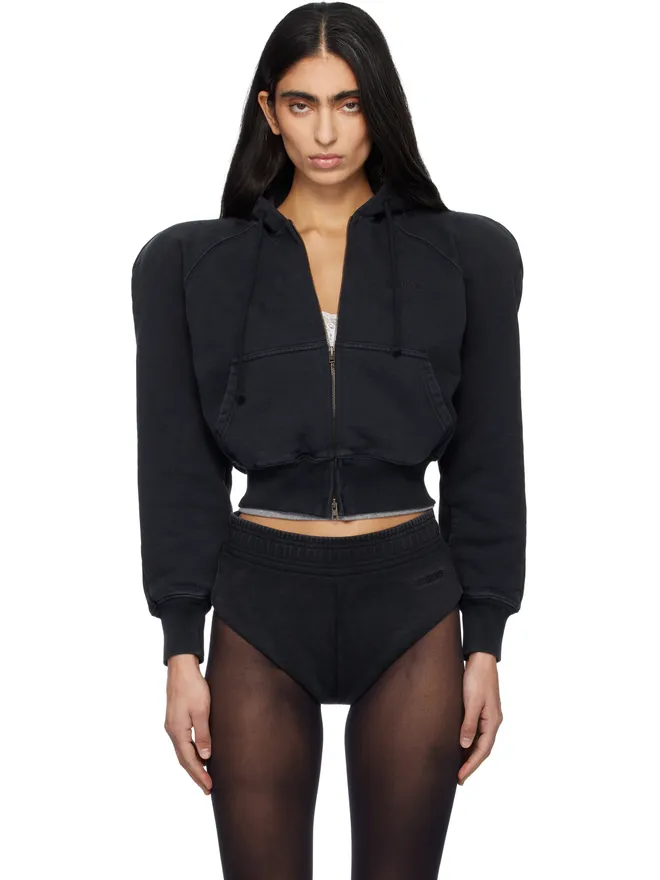 VETEMENTS VETEMENTS ラウンドショルダー ジップアップフーディの商品画像