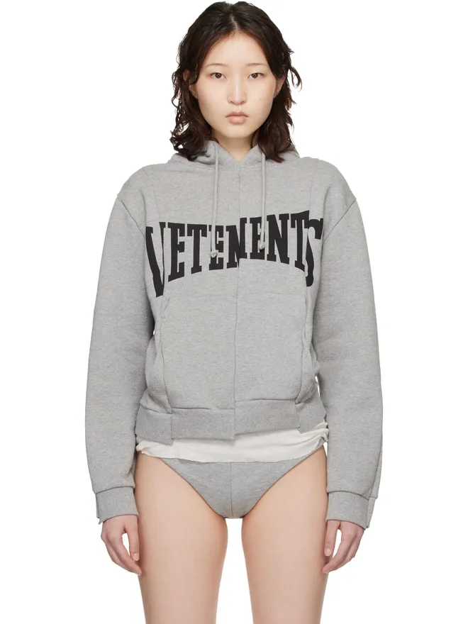 VETEMENTS VETEMENTS Cut Up ロゴ フィット フーディの商品画像