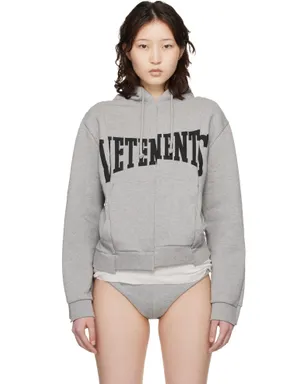 VETEMENTS Cut Up ロゴ フィット フーディ - サムネイル1