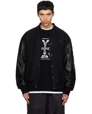VETEMENTS Biker Cross Embroidered バーシティ ボンバージャケット - サムネイル1