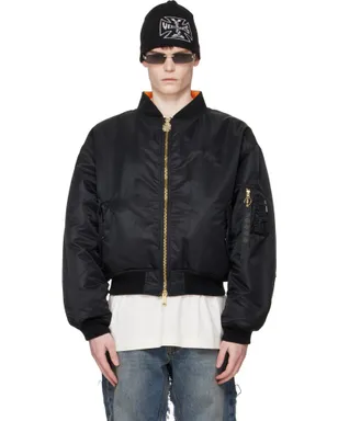 VETEMENTS Leather Crosses ボンバージャケット - サムネイル1