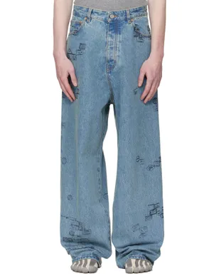 VETEMENTS Passport Stamps ジーンズ - サムネイル1