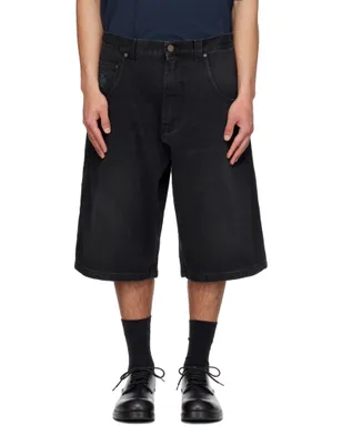 VETEMENTS Appliqué Biker Cross Hip-Hop デニムショートパンツ - サムネイル1