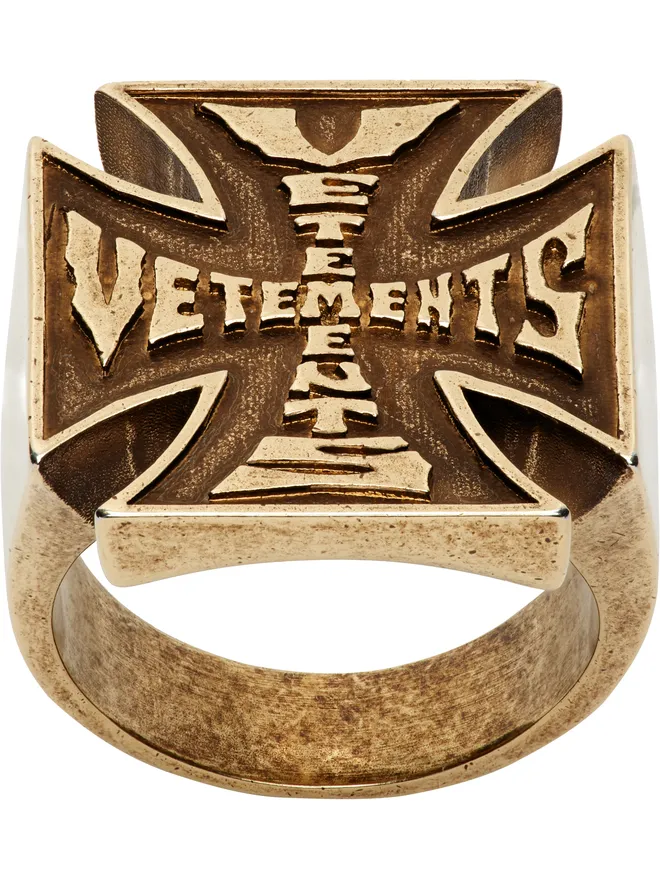 VETEMENTS VETEMENTS Biker Cross Logo リングの商品画像