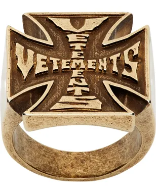 VETEMENTS Biker Cross Logo リング - サムネイル1