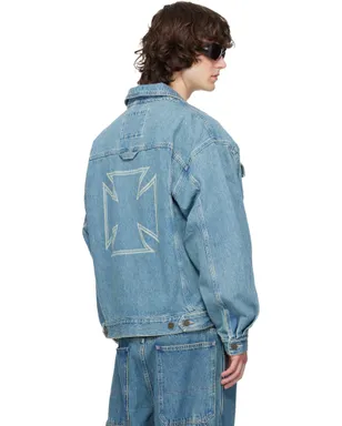 VETEMENTS Biker Crosses デニムジャケット - サムネイル3
