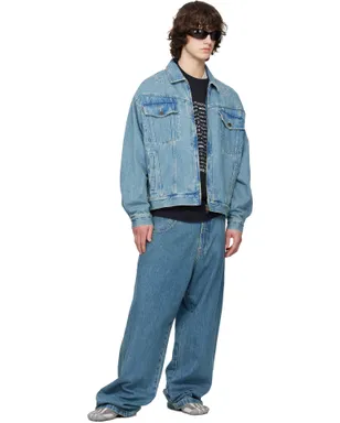VETEMENTS Biker Crosses デニムジャケット - サムネイル4