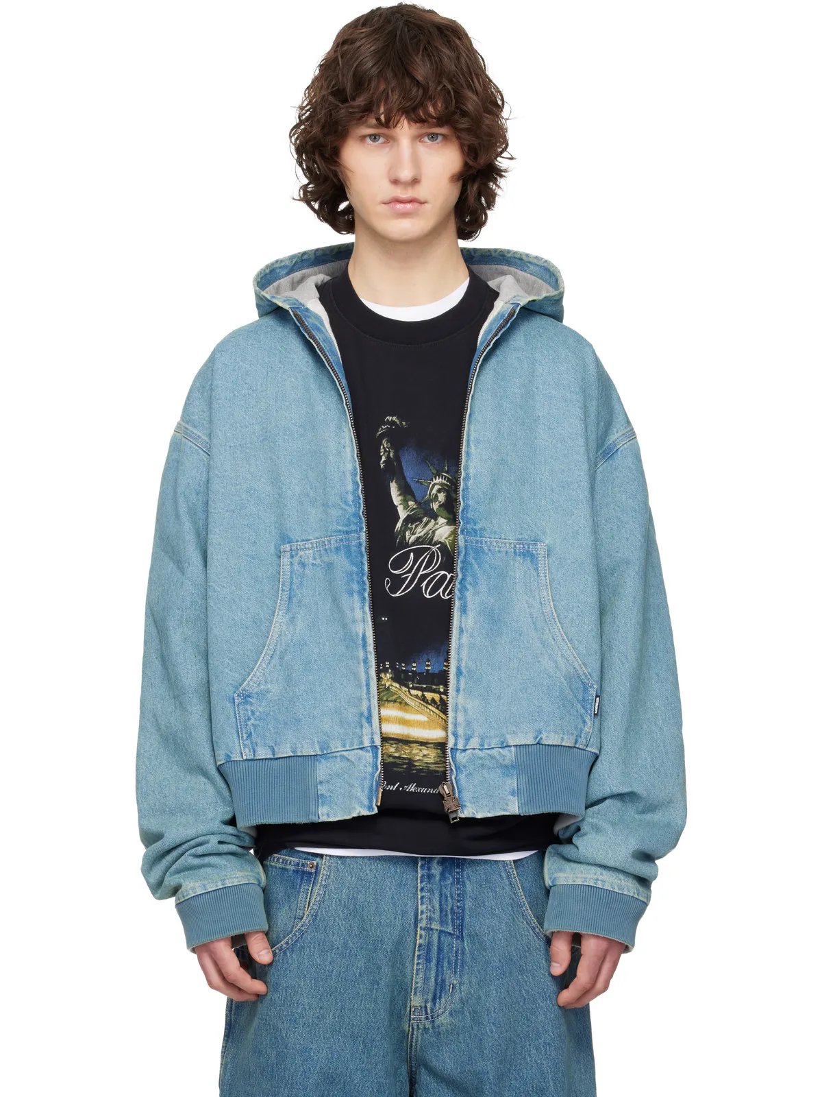 VETEMENTS Hooded Workwear デニムジャケット - 画像1