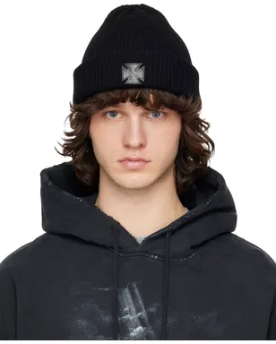 VETEMENTS Leather Biker Cross Label ビーニー - サムネイル1