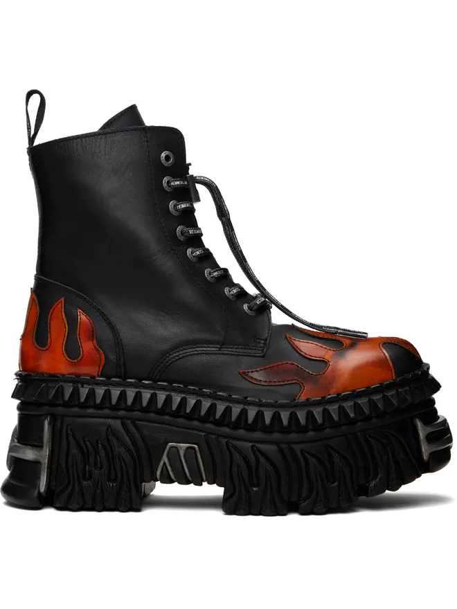 VETEMENTS VETEMENTS New Rockエディション Flame コンバットブーツの商品画像