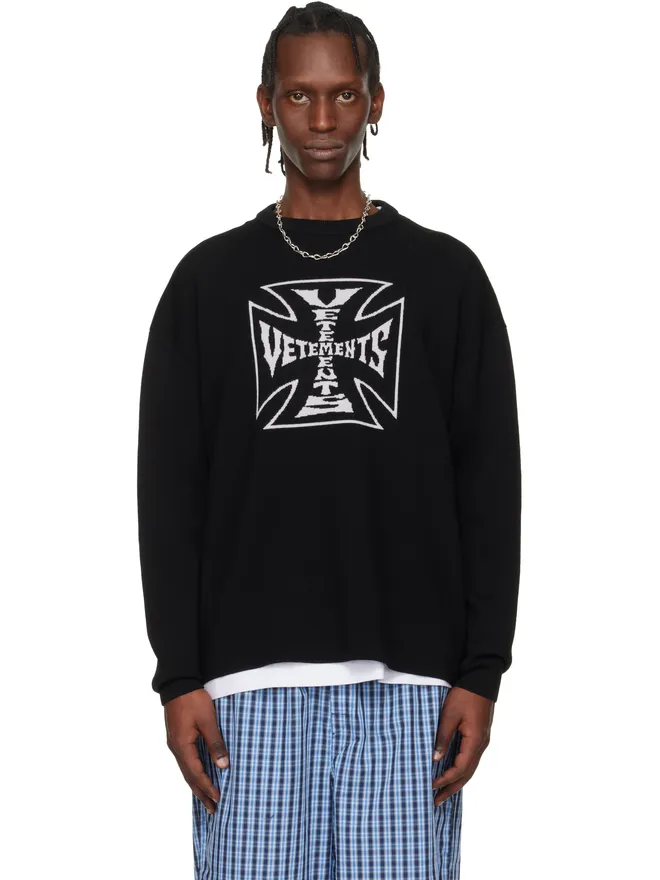 VETEMENTS VETEMENTS Double Biker Cross Logo セーターの商品画像