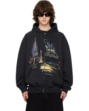 VETEMENTS 'Paris' Tourist ジップアップフーディ - サムネイル1