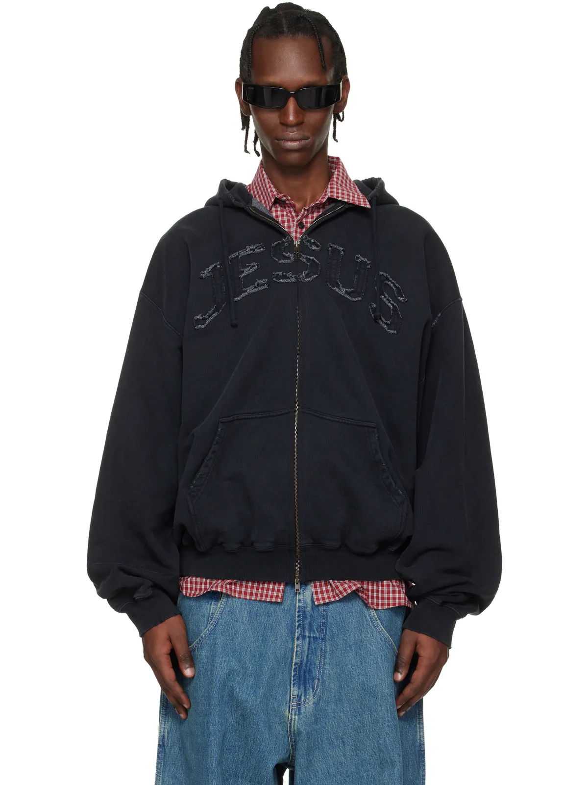 VETEMENTS 'Jesus Christ' ジップアップフーディ - 画像1