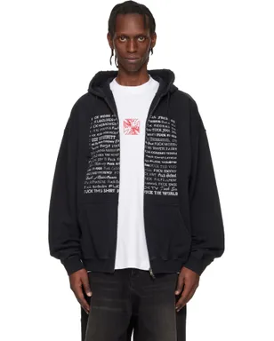 VETEMENTS 'Fuck Everything' ジップアップフーディ - サムネイル1