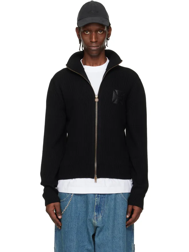 VETEMENTS VETEMENTS Leather Cross ジップアップセーターの商品画像