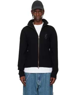 VETEMENTS Leather Cross ジップアップセーター - サムネイル1