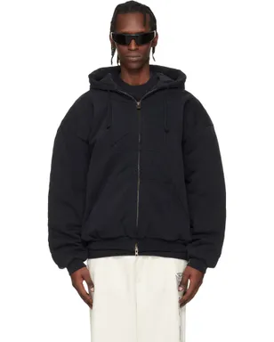 VETEMENTS Embroidered Cross パデッド ジップアップフーディ - サムネイル1