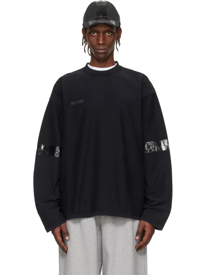 VETEMENTS VETEMENTS Taped リコンストラクト 長袖Tシャツの商品画像