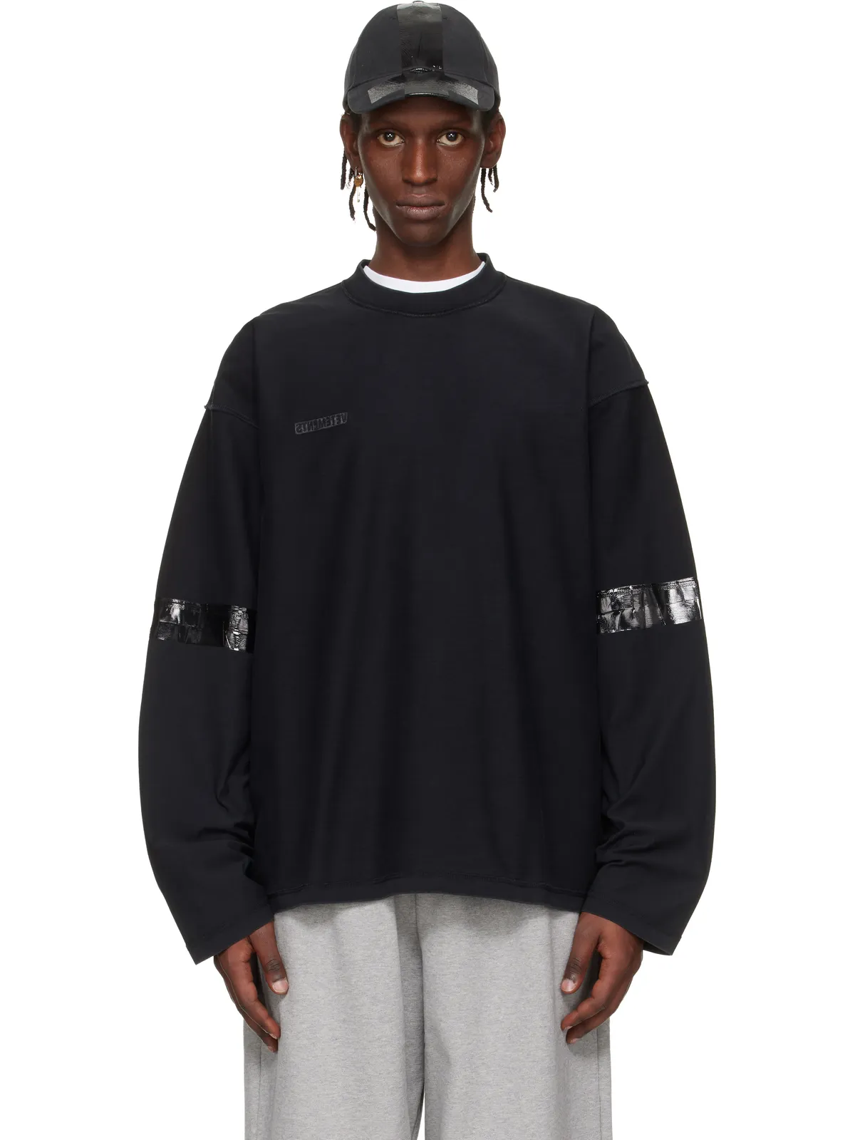 VETEMENTS Taped リコンストラクト 長袖Tシャツ - 画像1