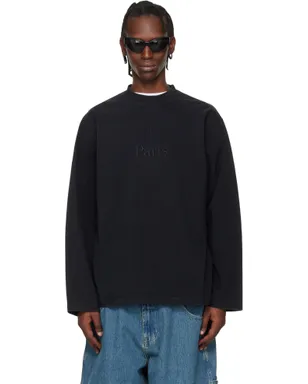 VETEMENTS 'Paris' Embroidered 長袖Tシャツ - サムネイル1
