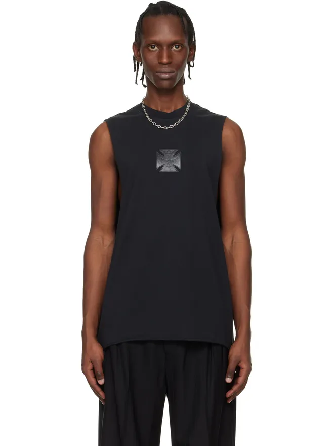 VETEMENTS VETEMENTS Biker Leather Cross Jersey Muscle トップスの商品画像