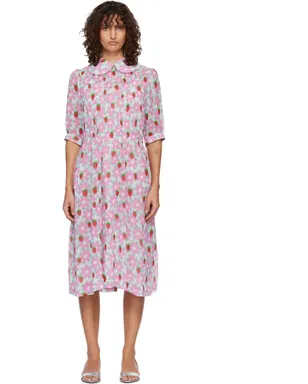 Comme des Garçons Girl Polyester Georgette Brett Westfall Pattern ワンピース - サムネイル1