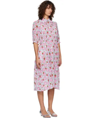 Comme des Garçons Girl Polyester Georgette Brett Westfall Pattern ワンピース - サムネイル2