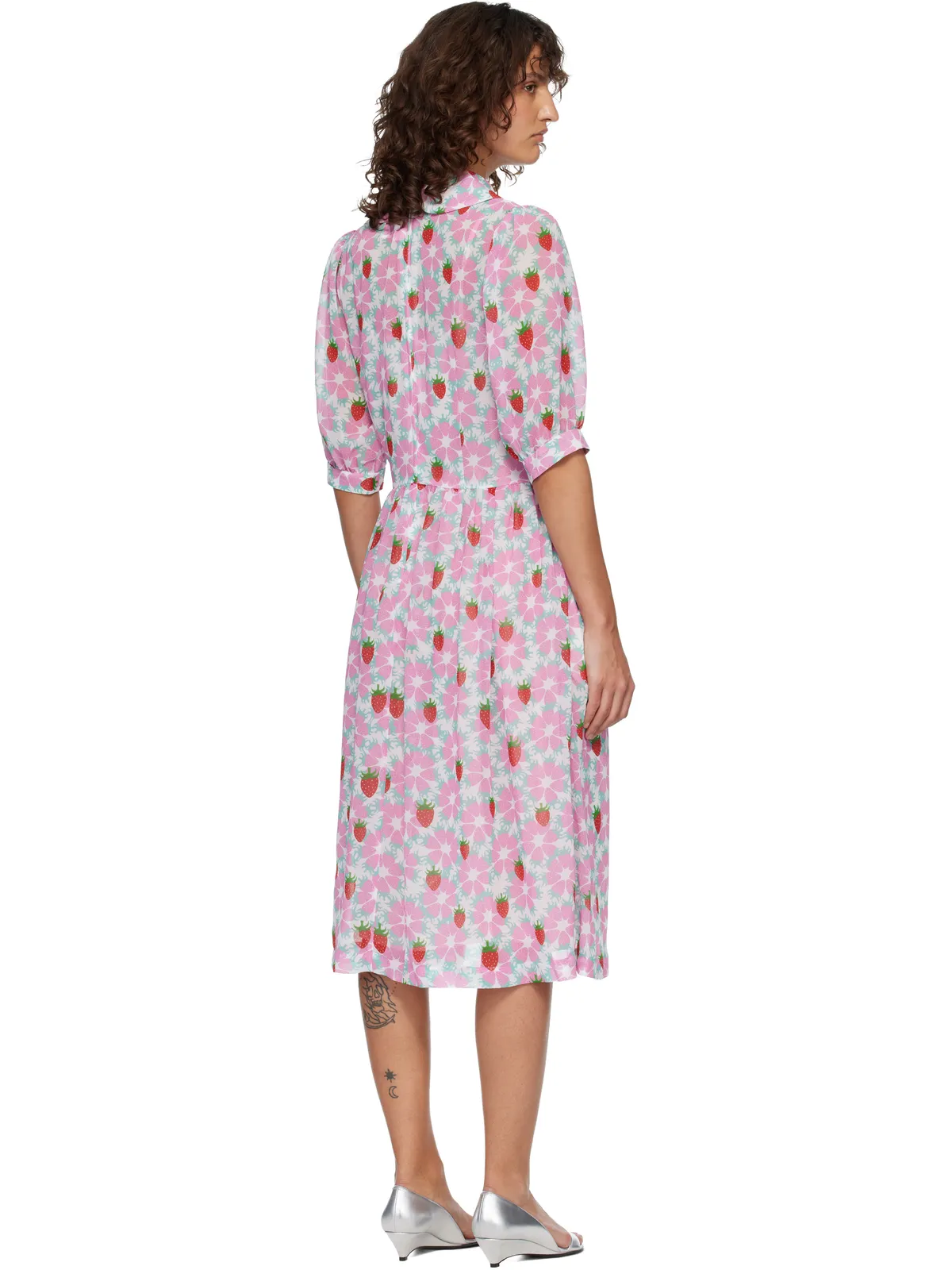 Comme des Garçons Girl Polyester Georgette Brett Westfall Pattern ワンピース - 画像3