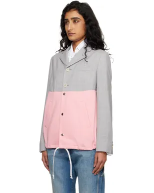 Comme des Garçons Girl パネル テーラードジャケット - サムネイル4