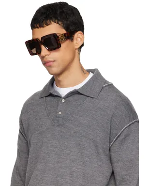 LOEWE Beveled Maxi アナグラム スクエアサングラス - サムネイル4